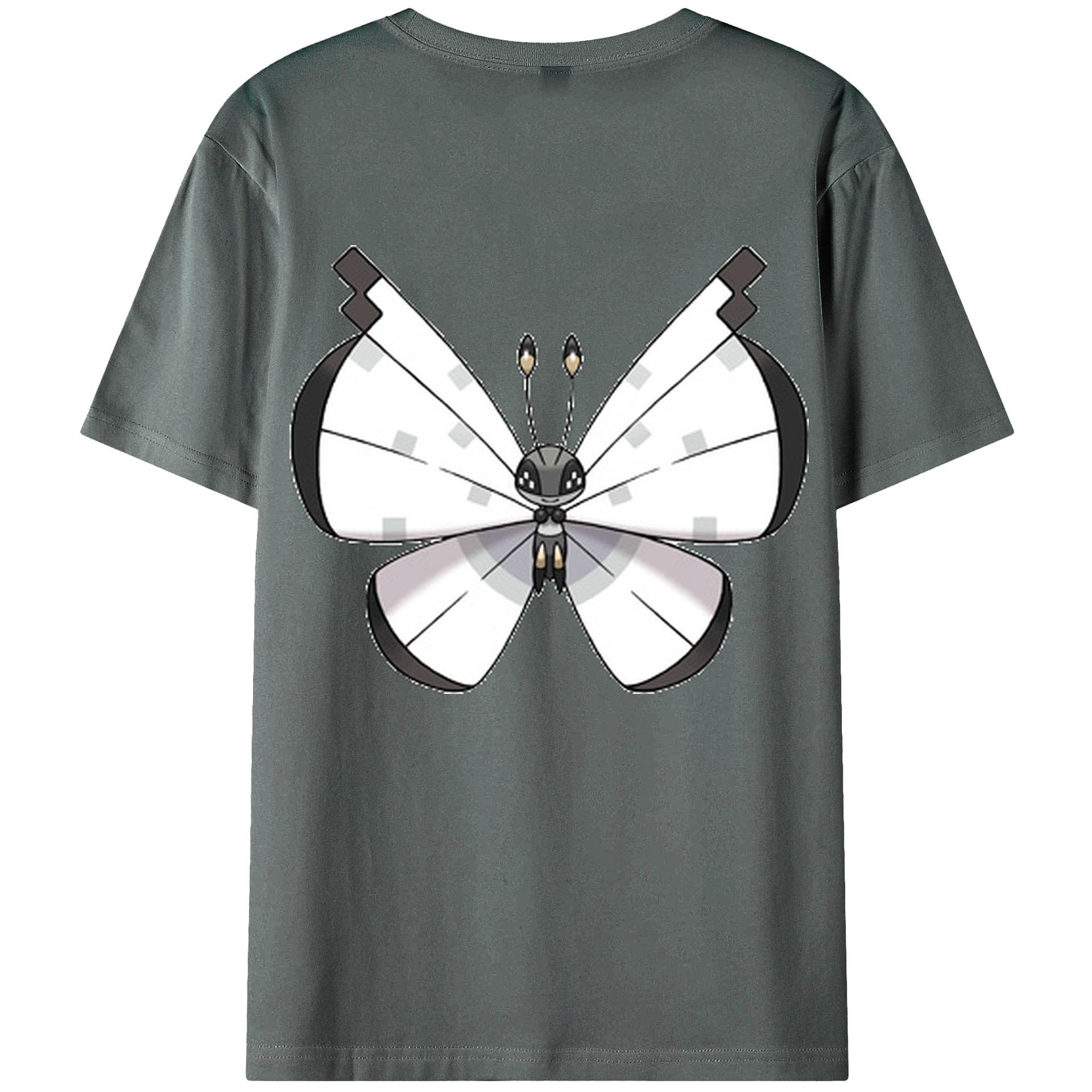 （画像用） ポケットモンスター Pokémon 綿100％ メンズ半袖Tシャツ（バックプリント） 通気性